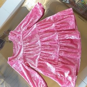 Cat&Jack pink crushed velvet dress